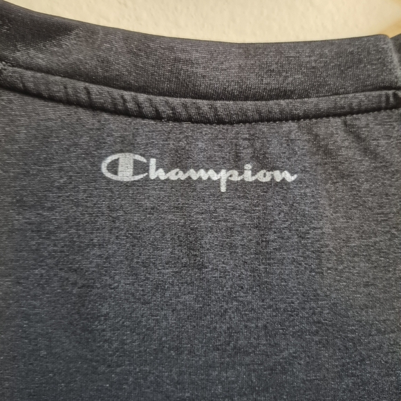 Vintage Champion Black Short Sleeve Tee with Raglan Sleeves - Picture 6 of 6